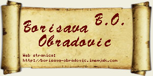 Borisava Obradović vizit kartica
